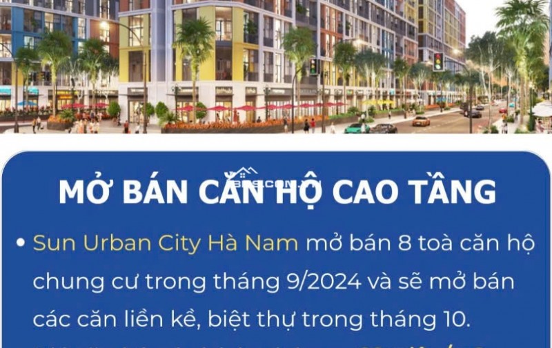 Mở bán căn hộ cao tầng Sun Urban City Hà Nam tháng 10/2024